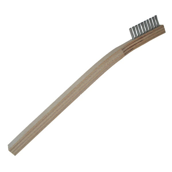 1 x 10 Row Stainless Steel Scratch Brush – Plywood Handle (pack of 12)