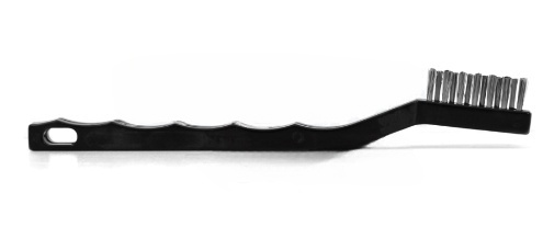 3 x 7 Row 0.006" Stainless Steel Bristle and Plastic Handle Scratch Brush (12 pack)