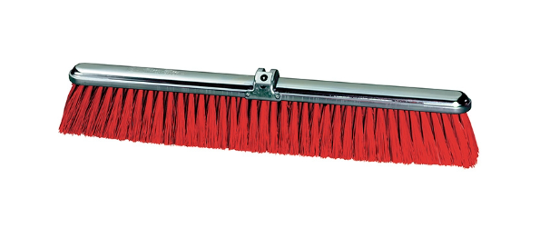 24" red polypropylene broom - average duty (handle sold separately) pack of 12
