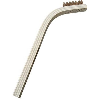 3 x 7 Row 0.006" Phosphor Bronze Wire Scratch Brush – 60° Bent Handle (pack of 12)