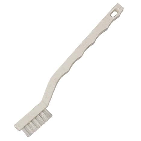 3 x 7 Row Nylon Bristle Scratch Brush – White Plastic Handle (0.020") (pack of 12)
