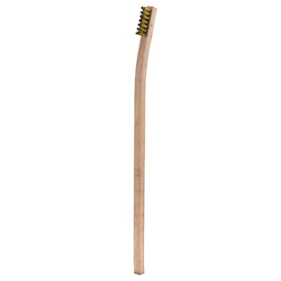 3 x 7 Row Brass Bristle Long Handle Scratch Brush – Plywood Handle (pack of 12)