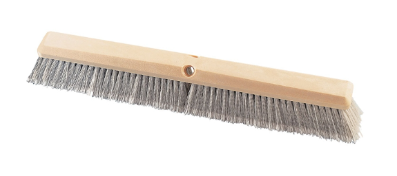 18" gray flagged styrene perma poly broom (handle sold separately) pack of 12