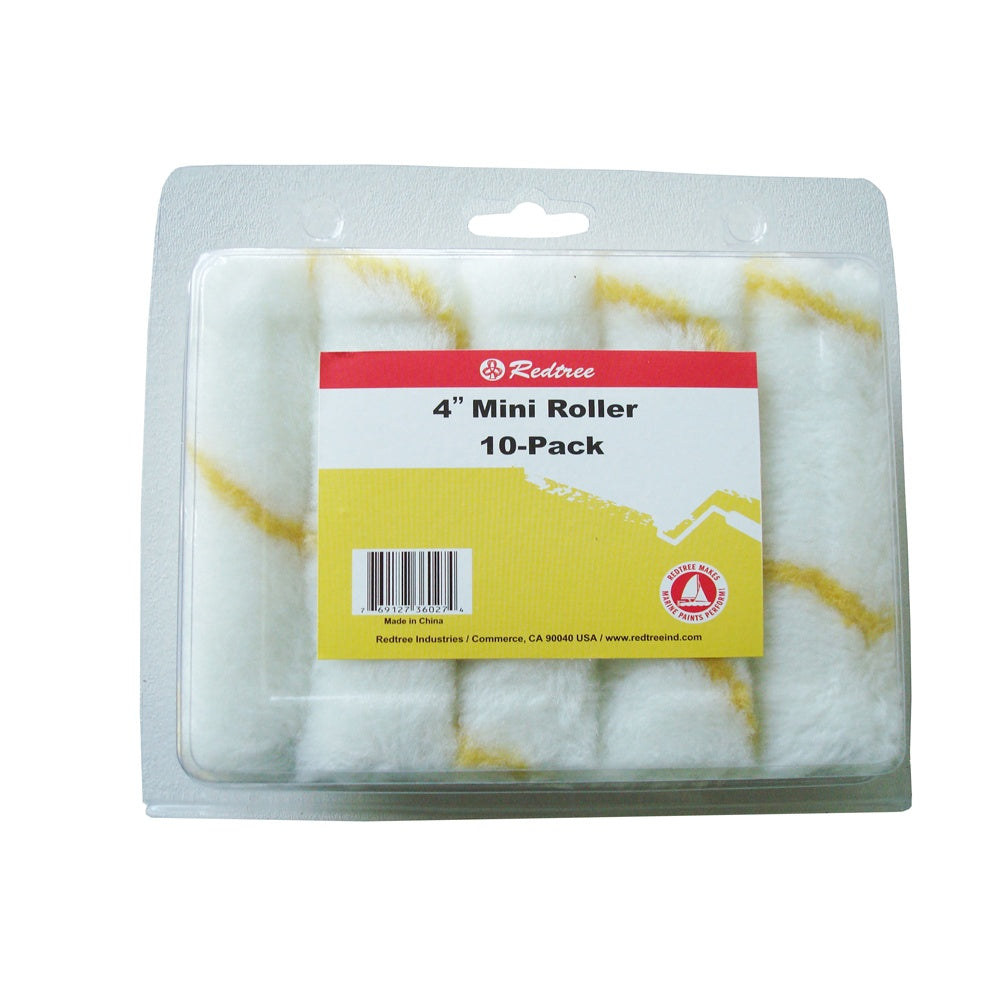 4" Paint Roller Cover Refills – 1/2" Nap (10-Pack) (pack of 2)