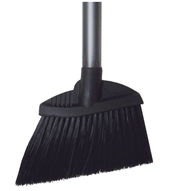 36-1/2" Lobby Broom with Stiff Polypropylene Bristles, with handle