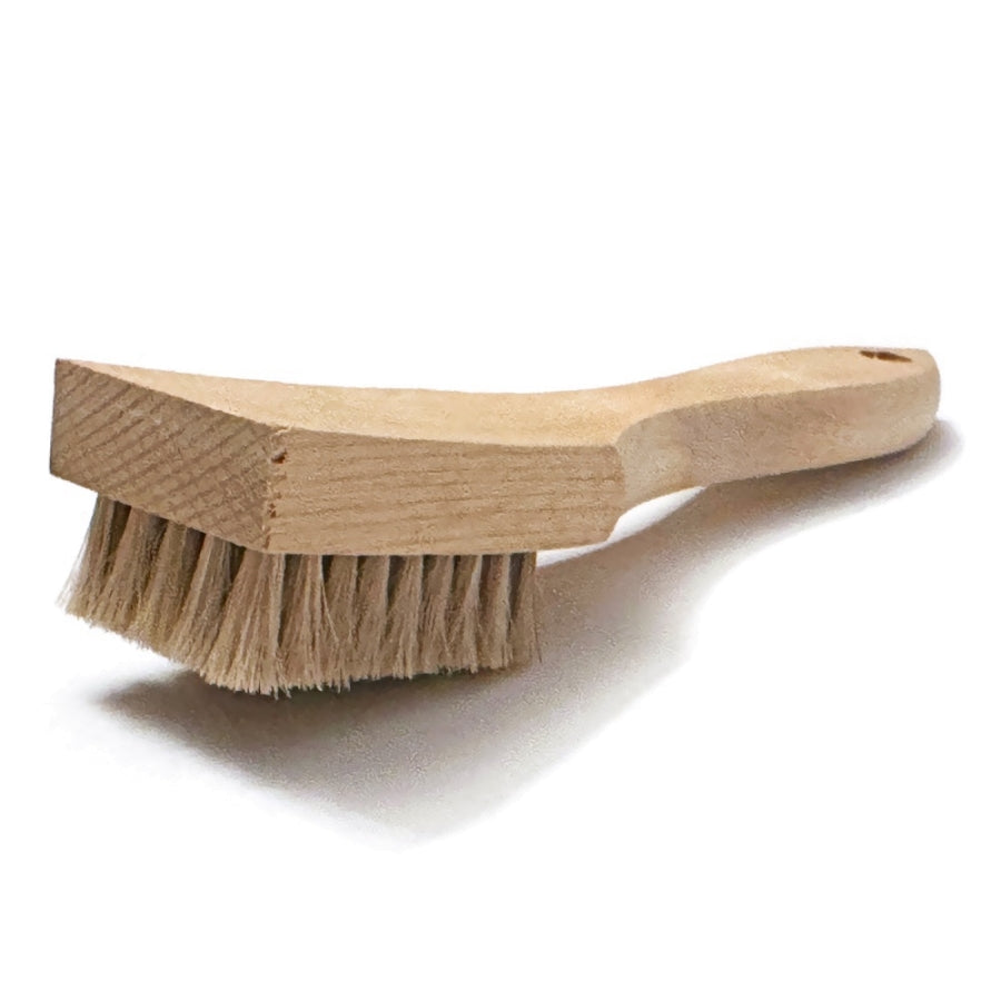 5 x 9 Row Horsehair Bristle Scratch Brush – Shaped Wood Handle (pack of 12)
