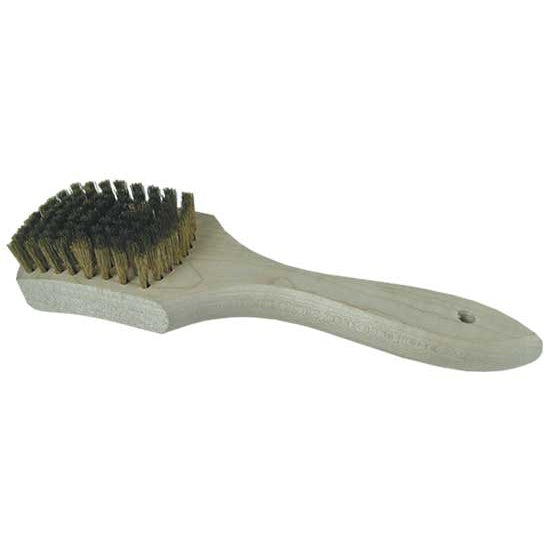 9" Utility Brush - Brass Bristle and Hardwood Block (pack of 12)