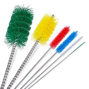 72" Hygienic Tube Brushes - Polyester/Stainless Steel (3 pack)