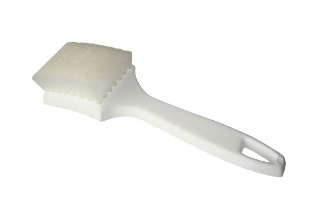 Utility Brush – 9" White Plastic Handle with Nylon Bristles (pack of 12)
