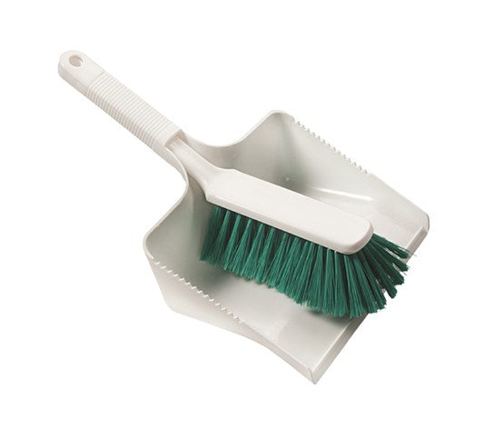 Plastic Dust Pan with Brush – Green Duster (pack of 10)