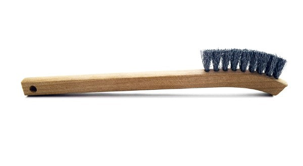 2 x 9 Row Aluminum Bristle Scratch Brush – Wood Handle (pack of 12)