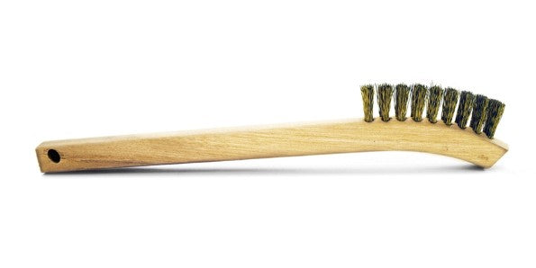 2 x 9 Row Brass Bristle Scratch Brush – Wood Handle (pack of 12)