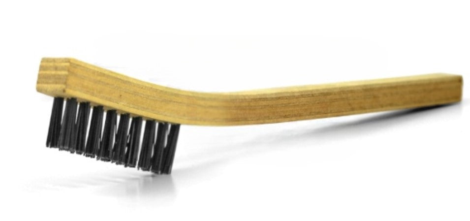 2 x 9 Row Nylon Bristle Scratch Brush – Wood Handle (0.018" Bristles) (pack of 12)