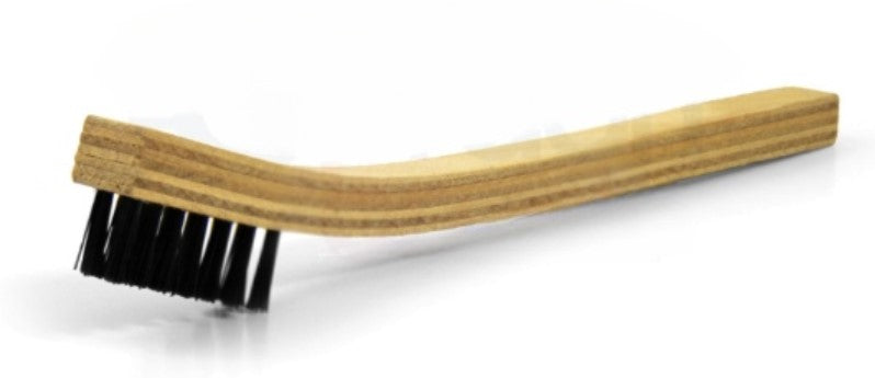 3 x 7 Row Nylon Bristle Scratch Brush – Plywood Handle (0.012" Bristles) (pack of 12)