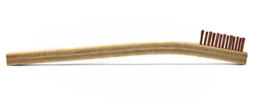 3 x 7 Row Phosphor Bronze Bristle Scratch Brush – Plywood Handle (0.006" Bristles) (pack of 12)