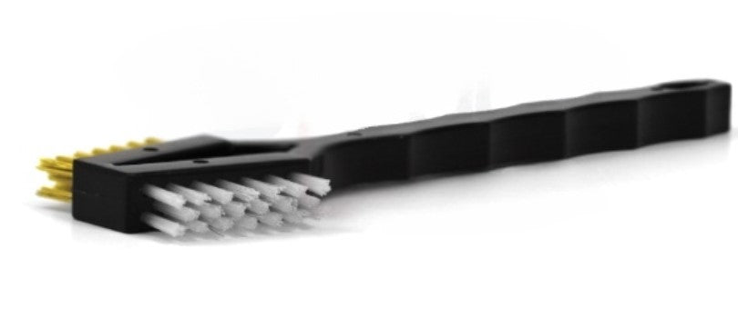 Double-Headed Scratch Brush – Brass & Nylon Bristles, Plastic Handle (pack of 12)