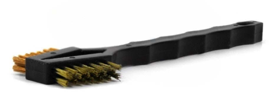 Double-Headed Scratch Brush – Brass & Phosphor Bronze Bristles, Plastic Handle (pack of 12)