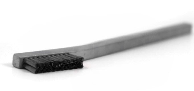 2 x 11 Row Stainless Steel Hand-Laced Scratch Brush – Aluminum Handle (0.003") (pack of 12)