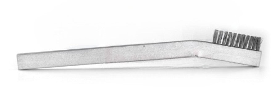 1 x 11 Row Heavy-Duty Stainless Steel Hand-Laced Scratch Brush – Aluminum Handle (0.006") (pack of 12)