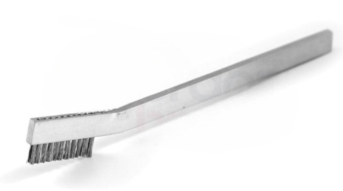 1 x 11 Row Heavy-Duty Stainless Steel Hand-Laced Scratch Brush – Aluminum Handle (0.006") (pack of 12)