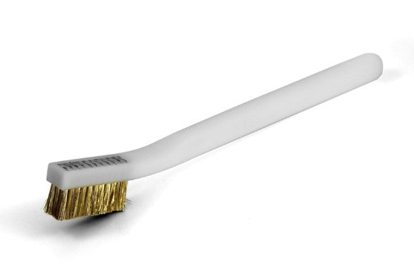 3 x 11 Row Soft Brass Hand-Laced Scratch Brush – Acetal Handle (0.003") (pack of 12)