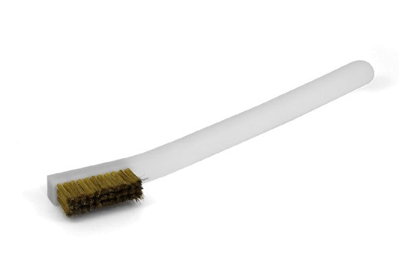 3 x 11 Row Soft Brass Hand-Laced Scratch Brush – Acetal Handle (0.003") (pack of 12)