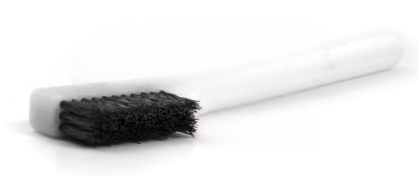 3 x 11 Row Titanium Bristle Scratch Brush – Acetal Handle (0.008") (pack of 6)