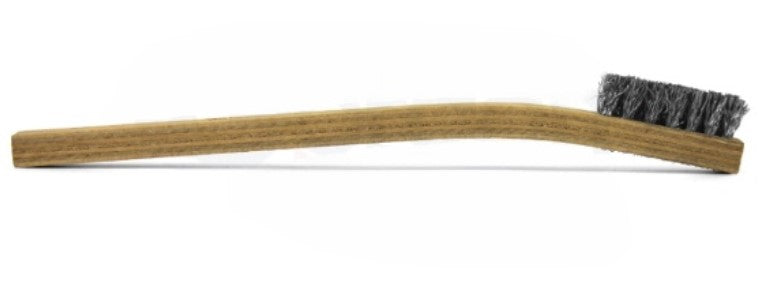 3 x 7 Row Aluminum Bristle Scratch Brush – Plywood Handle (0.008") (pack of 12)