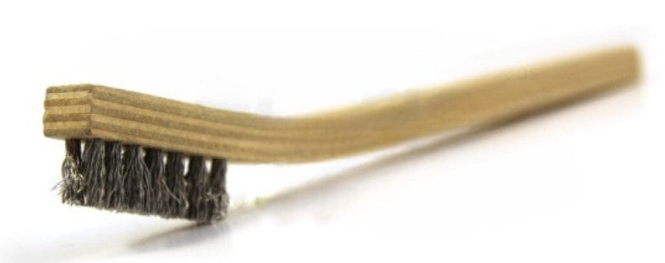 3 x 7 Row Aluminum Bristle Scratch Brush – Plywood Handle (0.008") (pack of 12)