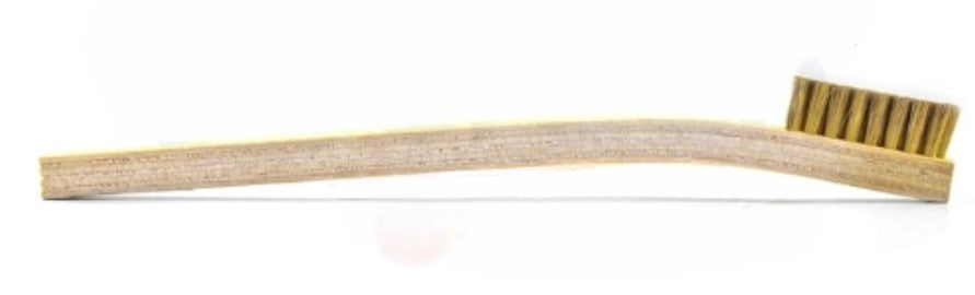 2 x 8 Row Brass Bristle Scratch Brush – Plywood Handle (0.006") (pack of 12)