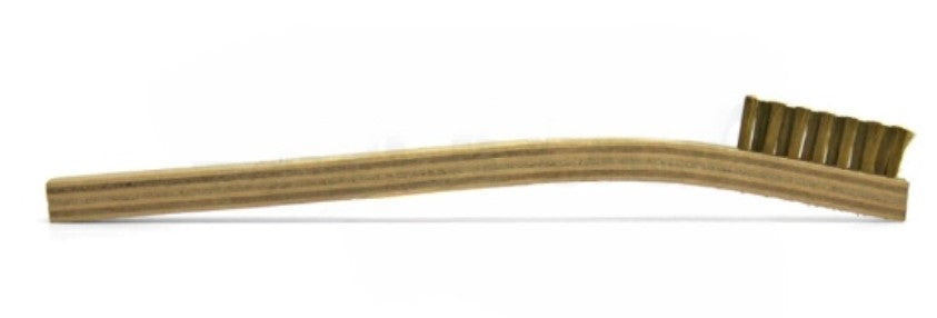 3 x 7 Row Brass Bristle Scratch Brush – Plywood Handle (0.006") (pack of 12)