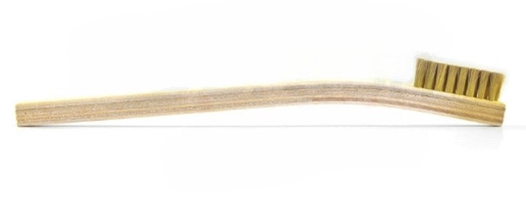 2 x 8 Row Brass Bristle Scratch Brush – Plywood Handle (0.003") (pack of 12)