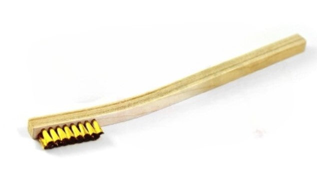 2 x 8 Row Brass Bristle Scratch Brush – Plywood Handle (0.003") (pack of 12)