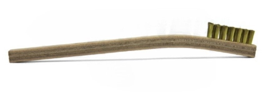 3 x 7 Row .003" Brass Bristle and Plywood Handle Scratch Brush