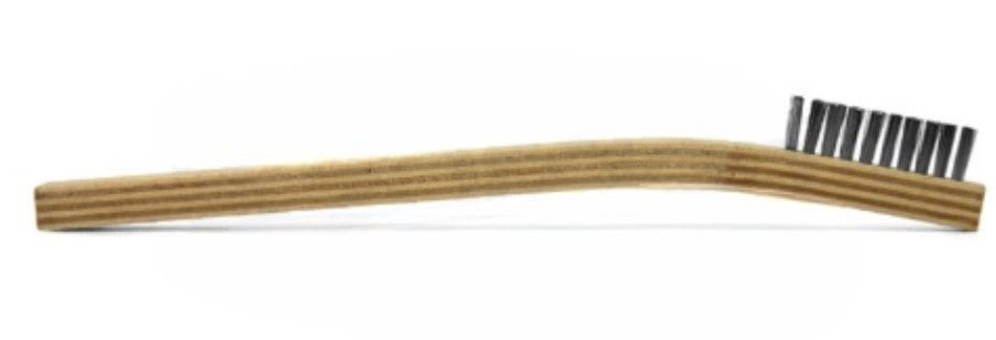1 x 10 Row Stainless Steel Scratch Brush – Plywood Handle (pack of 12)