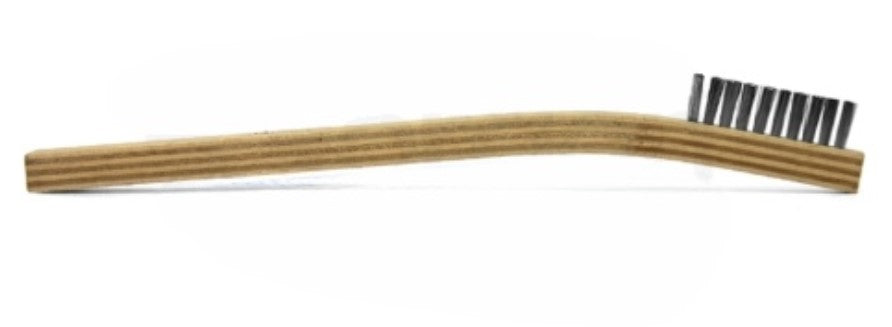 1 x 10 Row Stainless Steel Scratch Brush – Plywood Handle (pack of 12)