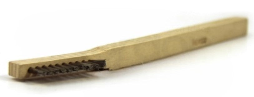 1 x 10 Row Stainless Steel Scratch Brush – Plywood Handle (pack of 12)