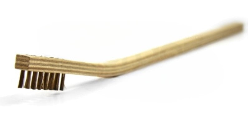 3 x 7 Row Brass Bristle Long Handle Scratch Brush – Plywood Handle (pack of 12)