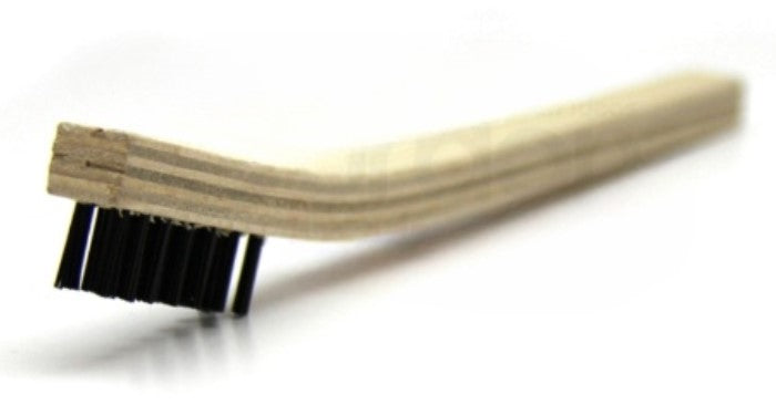 3 x 7 Row .018" Nylon Bristle Long Handle Scratch Brush – Plywood Handle (pack of 12)