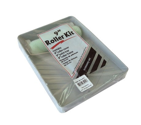 9" Budget Paint Roller Set with Plastic Tray (pack of 12)