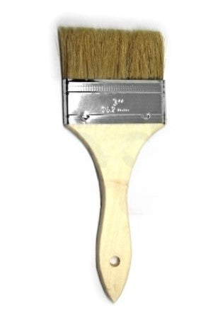 3" Natural Bristle and Wood Handle Chip Brush (pack of 12)