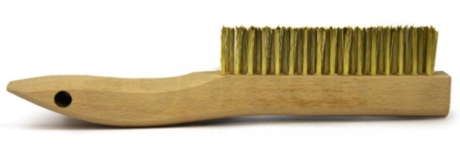 4 x 16 Row Brass Wire Shoe Handle Scratch Brush (pack of 12)