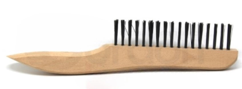 2 x 17 Row Carbon Steel Wire Shoe Handle Scratch Brush (pack of 12)