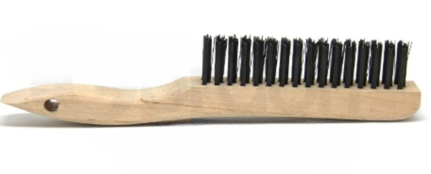3 x 16 Row Carbon Steel Wire Shoe Handle Scratch Brush (pack of 12)