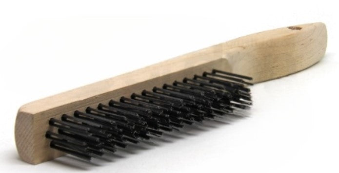 3 x 16 Row Carbon Steel Wire Shoe Handle Scratch Brush (pack of 12)