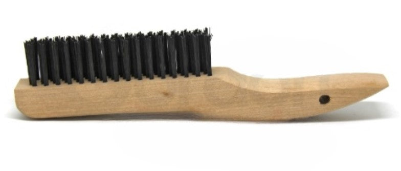 4 x 16 Row Carbon Steel Wire Shoe Handle Scratch Brush (pack of 12)