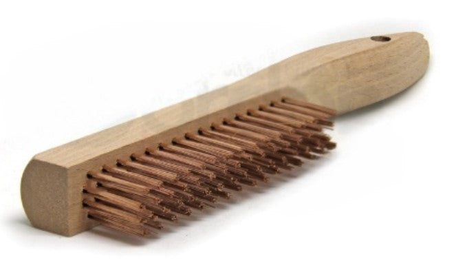 4 x 16 Row Phosphor Bronze Wire Shoe Handle Scratch Brush (pack of 12)