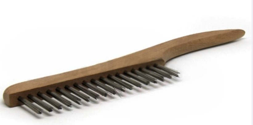 1 x 17 Row Stainless Steel Wire Shoe Handle Scratch Brush (pack of 12)