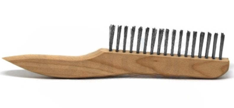 2 x 17 Row Stainless Steel Wire Shoe Handle Scratch Brush (pack of 12)