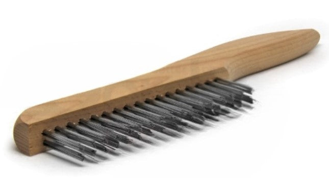 2 x 17 Row Stainless Steel Wire Shoe Handle Scratch Brush (pack of 12)